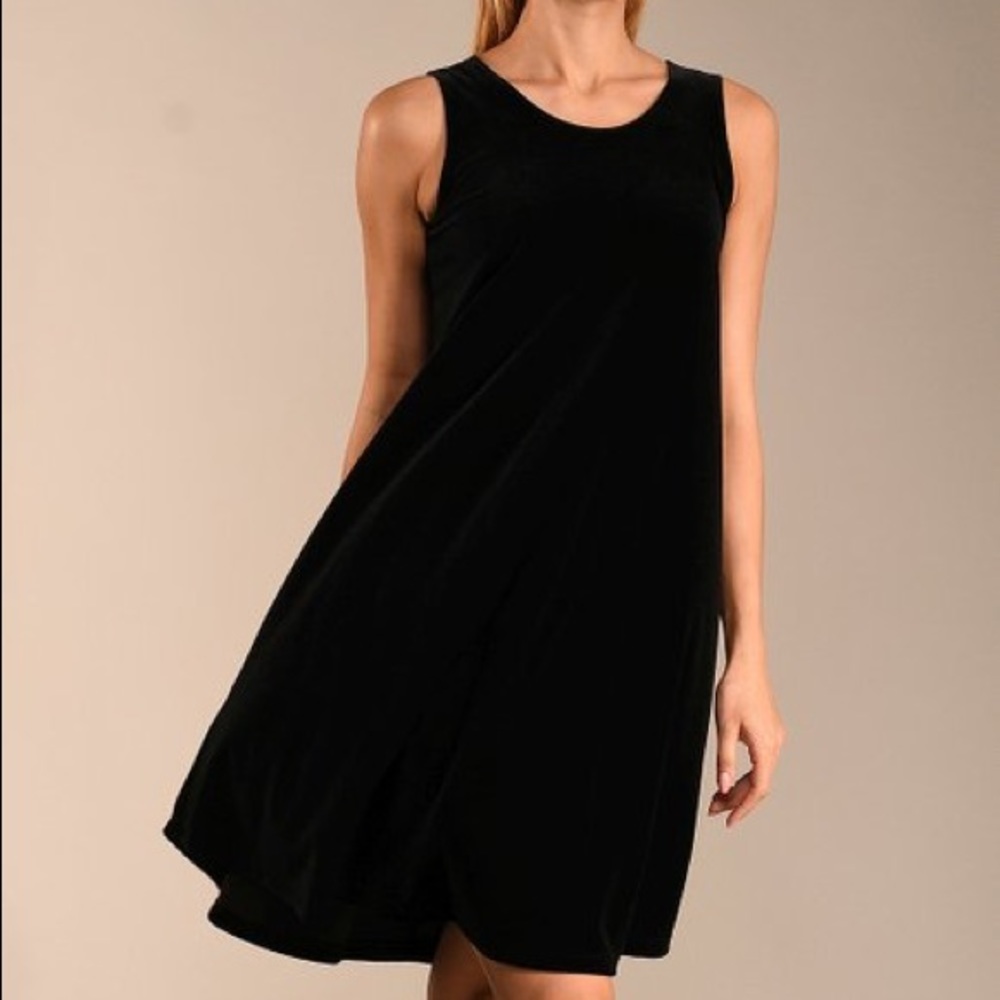 Black velvet dress